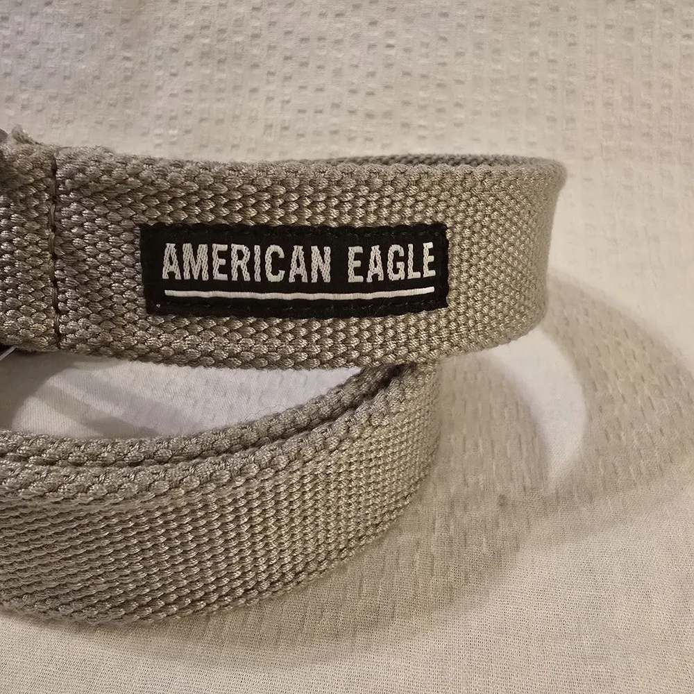AMERICAN EAGLE GRAY STRETCH BRAIDED BELT GRAY MENS L/XL